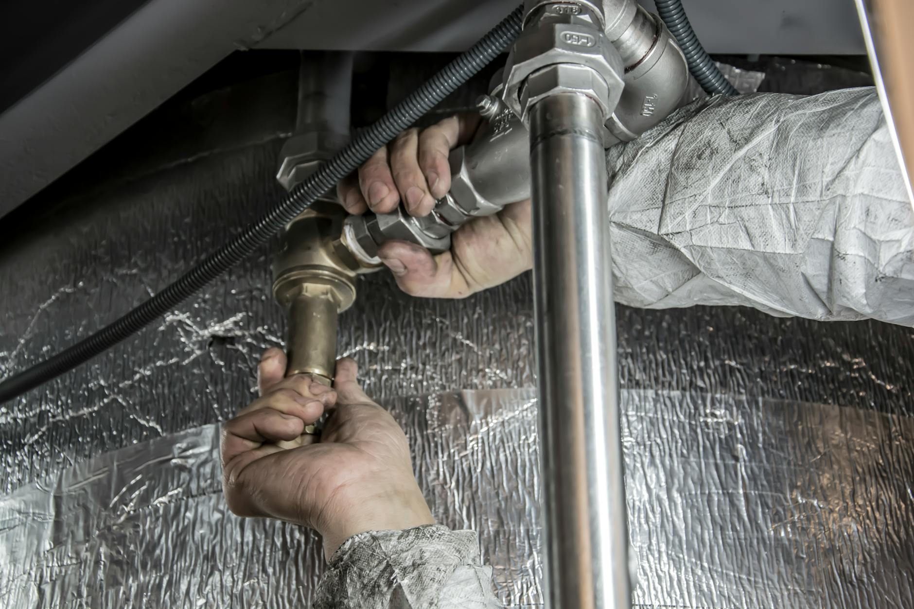 True Blue Plumbing plumber at work in Kansas City
